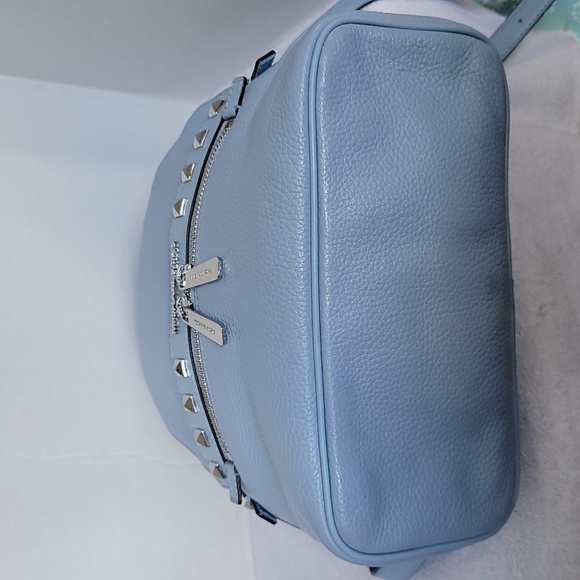 Michael Kors Kenly Lt. Sky blue medium leather backpack - Picture 6 of 16